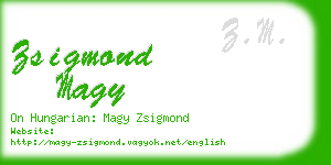 zsigmond magy business card